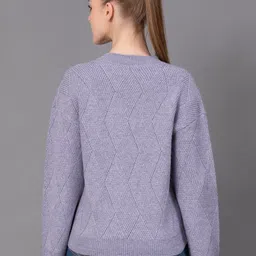 Red Tape Women Acrylic Self Design Sweater image 5