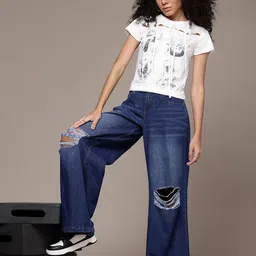 The Roadster Life Co. Graphic Printed Bow Detail Top image 5