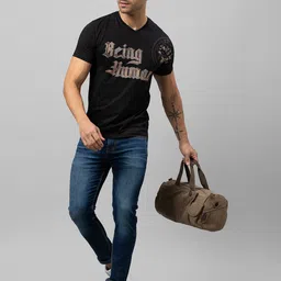 Being Human Men Black Typography Printed T-shirt image 3
