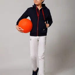 Alan Jones Boys Hooded Front Open Sweatshirt image 2