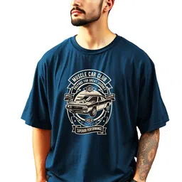 THE BEETEL HOUSE Men Printed Raw Edge Oversized T-shirt image 3