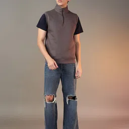 FCK GOLD Men Mock Collar Pullover Sweatshirt image 5