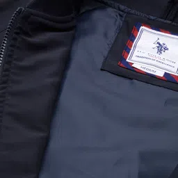 U.S. Polo Assn. Men Navy Blue Solid Bomber Jacket image 2
