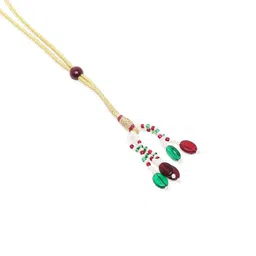 Peora Gold Plated Crystal & Beads Studded Jewellery Set image 4