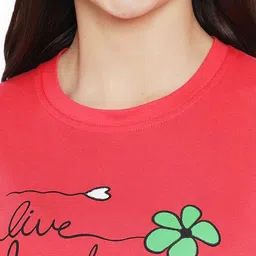 Fabflee Women Multicoloured 3 Printed Applique T-shirt image 5