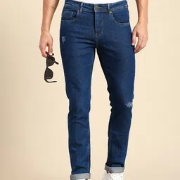 Being Human Men Straight Fit Low Distress Stretchable Jeans-picture-24