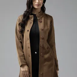 Cayman Women Woollen Longline Outdoor Open Front Jacket image 1