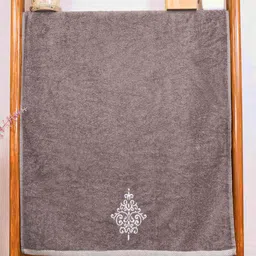 RANGOLI Brown 600 GSM Organic Royal Bamboo Bath Towel-image-19