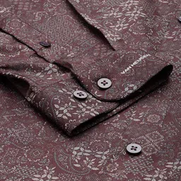 Van Heusen Slim Fit Printed Button-Down Collar Pure Cotton Formal Shirt image 4