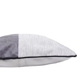 Folkstorys Grey Colourblocked Square Cushion Cover image 5