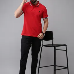 U.S. Polo Assn. Polo Collar Pure Cotton Slim Fit T-shirt image 2