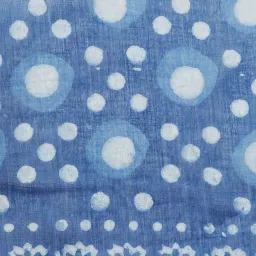 Kalakari India Blue Cotton Printed Saree With Unstitched Blouse image 4