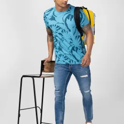 Spykar Mid Blue Cotton Regular Fit Distressed Jeans image 5