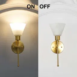 Kapoor Lamp Shades Carter Single Light Wall Fitting In Black Finish With Opal Frosted White Glass image 2