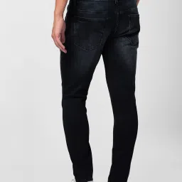 Spykar Carbon Black Cotton Slim Fit Jeans image 2