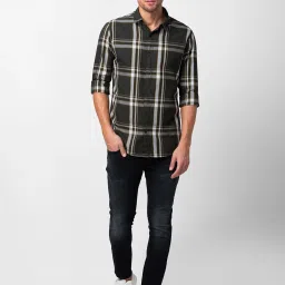 Spykar Carbon Black Cotton Slim Fit Jeans image 5