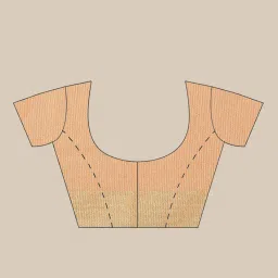 Kalakari India Orange Embroidered Saree With Unstitched Blouse image 3