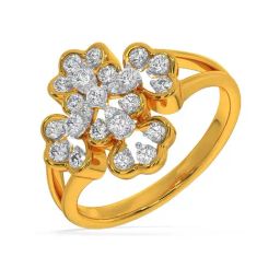 Kisna Diamond & Gold Jewellery Leanna 14k (585) Diamond & Gold Ring For Women-picture-43