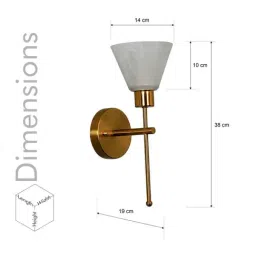 Kapoor Lamp Shades Carter Single Light Wall Fitting In Black Finish With Opal Frosted White Glass image 4