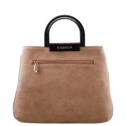 Esbeda Beige Solid Handbag image 4