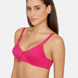 Rosaline by Zivame Pink Non Wired Non Padded T-Shirt Bra image 3