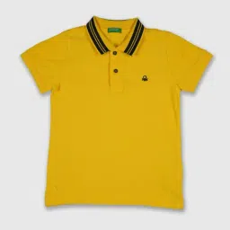 United Colors of Benetton Boys Yellow Cotton Polo T-Shirt-picture-38