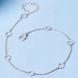 Mia by Tanishq Polished Petite Silver Anklet for Women-picture-10