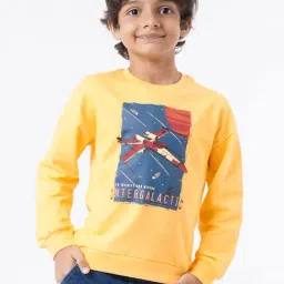 Ed-a-Mamma Kids Yellow Printed  Sweatshirt-picture-31