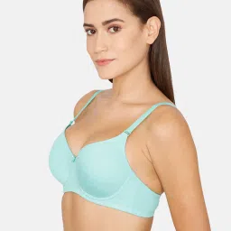 Rosaline by Zivame Blue Under-wired Padded T-Shirt Bra image 3