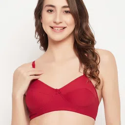 Clovia Maroon Floral Print Balconette Bra image 1