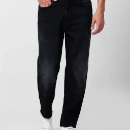 Spykar Carbon Black Cotton Loose Fit Jeans image 1