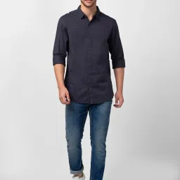 Spykar Vintage Blue Cotton Regular Fit Jeans image 5