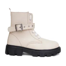 TRYME Women's Cream Derby Boots image 2