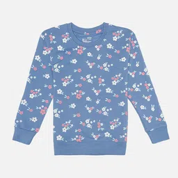 Bodycare Girls Floral Printed Full Sleeve Round Neck Sweatshirt-image-10