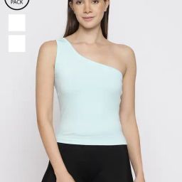 La Intimo Cream, Cream, Sea Green Eased Elegance Camisole (Pack of 3)-picture-44