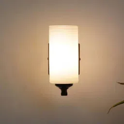 Kapoor Lamp Shades Andretti Single Light Bathroom Wall Fitting In Black Finish With Frosted White Glass-image-95