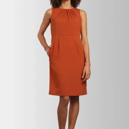 Fablestreet Rust Sleeveless Shift dress image 1