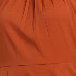 Fablestreet Rust Sleeveless Shift dress image 5