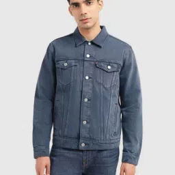 Levi's Blue Cotton Regular Fit Denim Jacket-picture-31