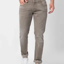 Spykar Bleach Olive Cotton Slim Fit Jeans image 1