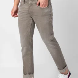 Spykar Bleach Olive Cotton Slim Fit Jeans image 3