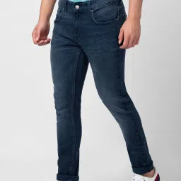 Spykar Bluish Grey Cotton Super Slim Fit Jeans image 3