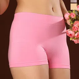 PAAVKI Women Solid Pack of 3 Mid-Rise Boyshorts Briefs-picture-14
