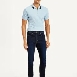 Levi's Navy Cotton Slim Fit Solid Jeans-image-42