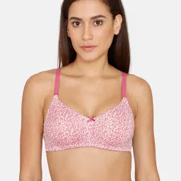 Rosaline by Zivame Pink Non Wired Non Padded T-Shirt Bra image 1