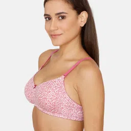 Rosaline by Zivame Pink Non Wired Non Padded T-Shirt Bra image 3