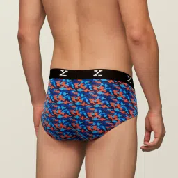 XYXX White & Blue Printed Briefs (Pack of 2) image 3