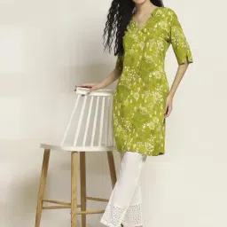 Rangriti Lime Printed Kurti image 5