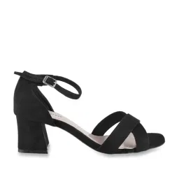 Mochi Women's Black Ankle Strap Sandals image 2
