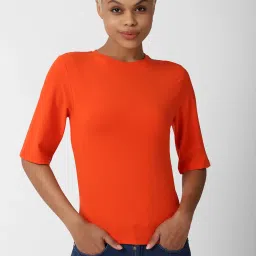 Forever 21 Orange Regular Fit Top image 1